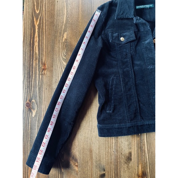 Vintage Lauren Jeans Co Ralph Lauren Black Corduroy Trucker Jacket Women Size M - Picture 15 of 16